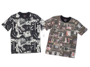 2 NEW Nike Air Jordan Boys Youth L T Shirt Brooklyn Jumpman All Over Print